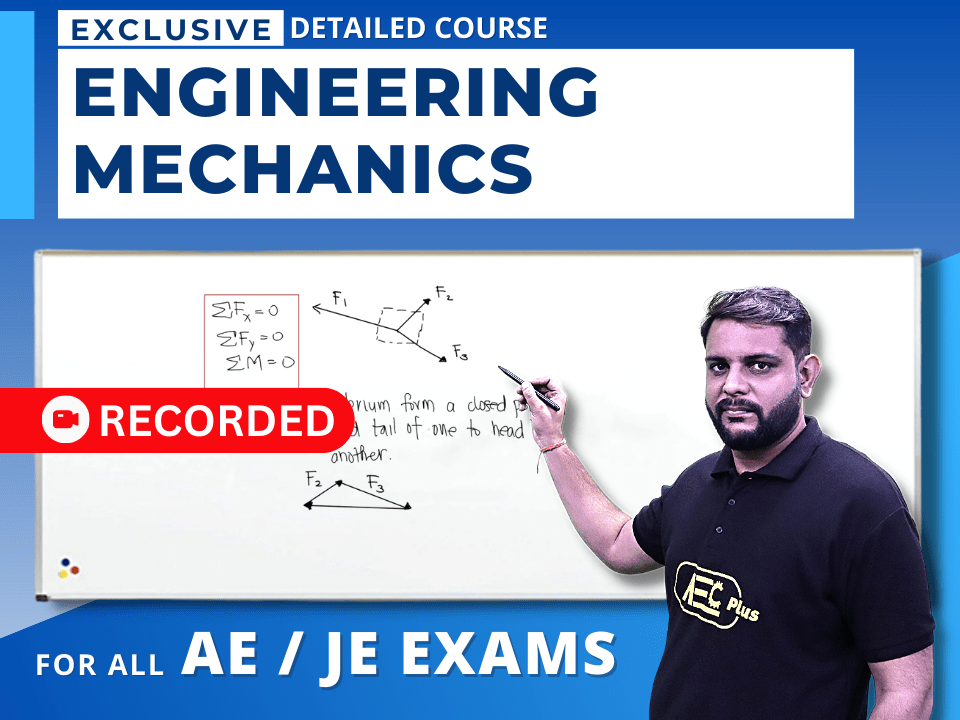 Engineering Mechanics - For All JE/AE Exams (Recorded Course)'s image