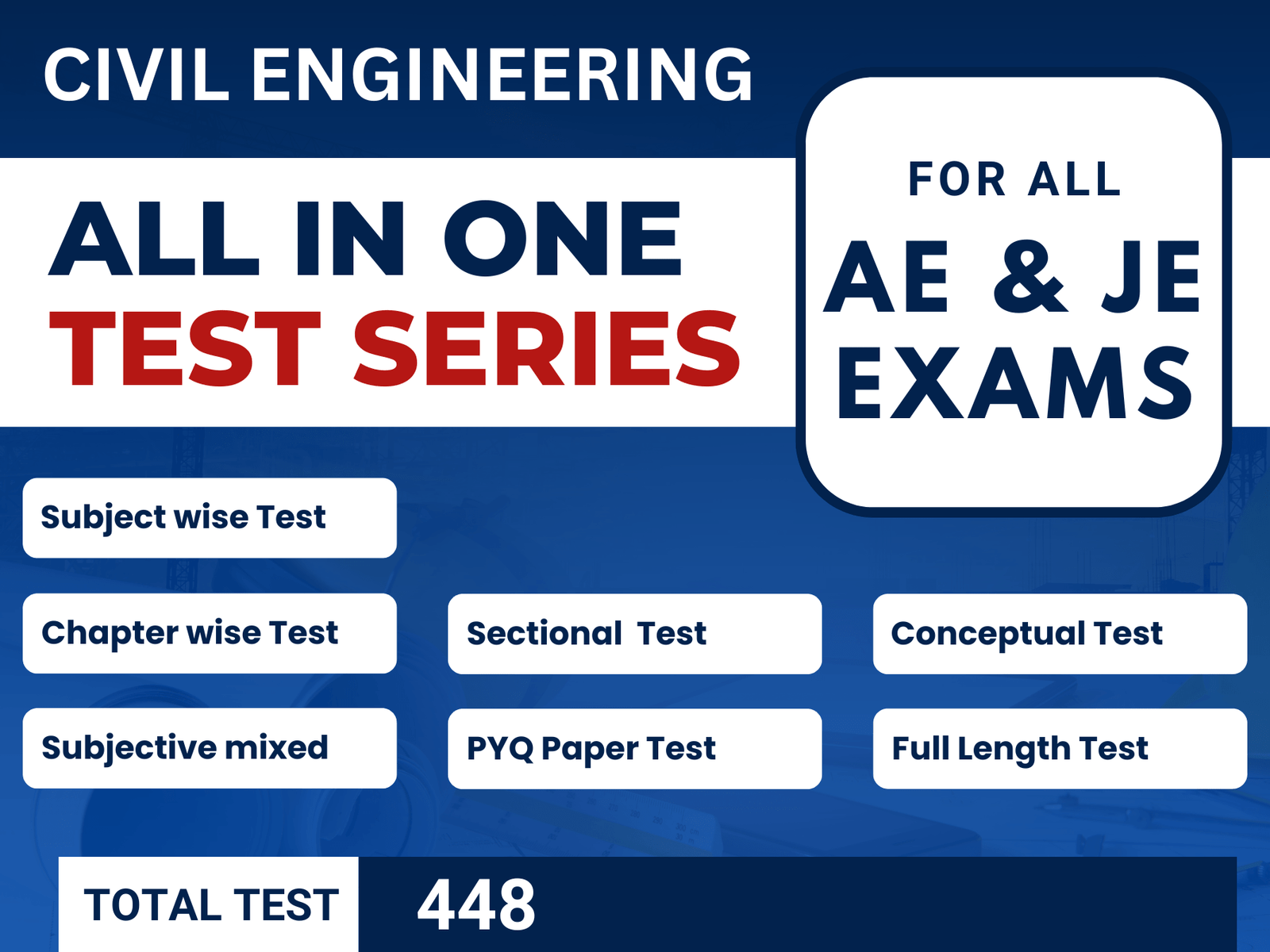 All In One Test Series for All AE&JE Exams - Civil Engineering's image