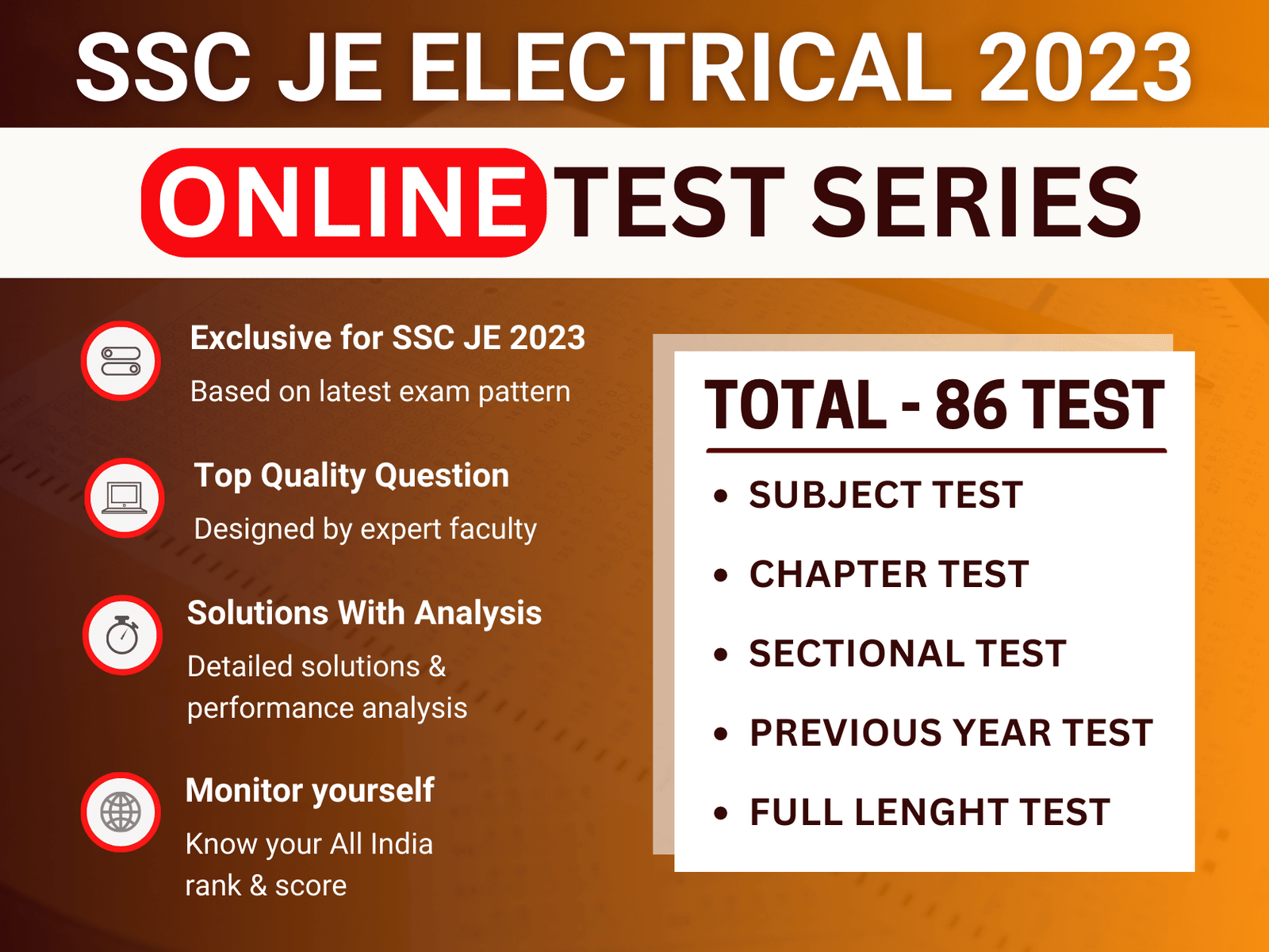 SSC - JE 2023 Test Series - Electrical Engineering's image