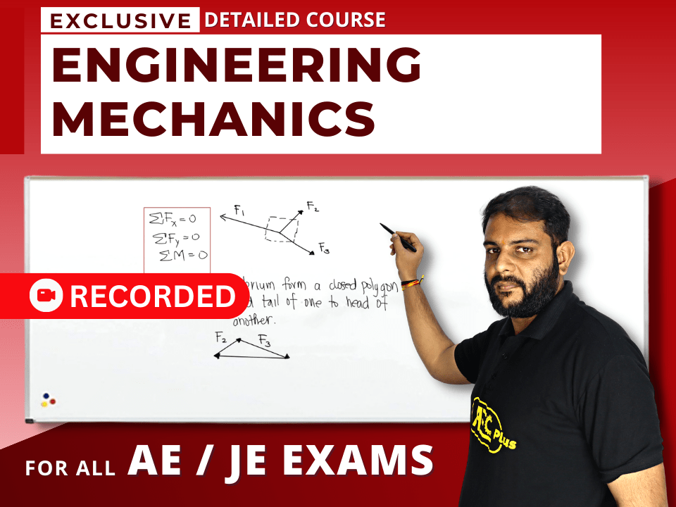 Engineering Mechanics - For All JE/AE Exams (Recorded Course)'s image